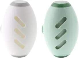 2 Pcs Reusable Lint Roller Ball, Upgraded Washable lint Remover Washable lint Remover, Portable Home Travel Lint Roller for Pet Hair Plush Hair Clothing(Green, White)