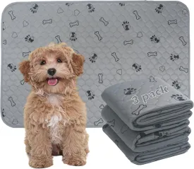 3 Pack 18x24 Reusable Puppy Pads Super Absorbent Washable Pee Pads for Dogs Leakproof Training Mats Waterproof Pet Training Pads for Puppy Playpen, Crate, Whelping Box, Potty Training