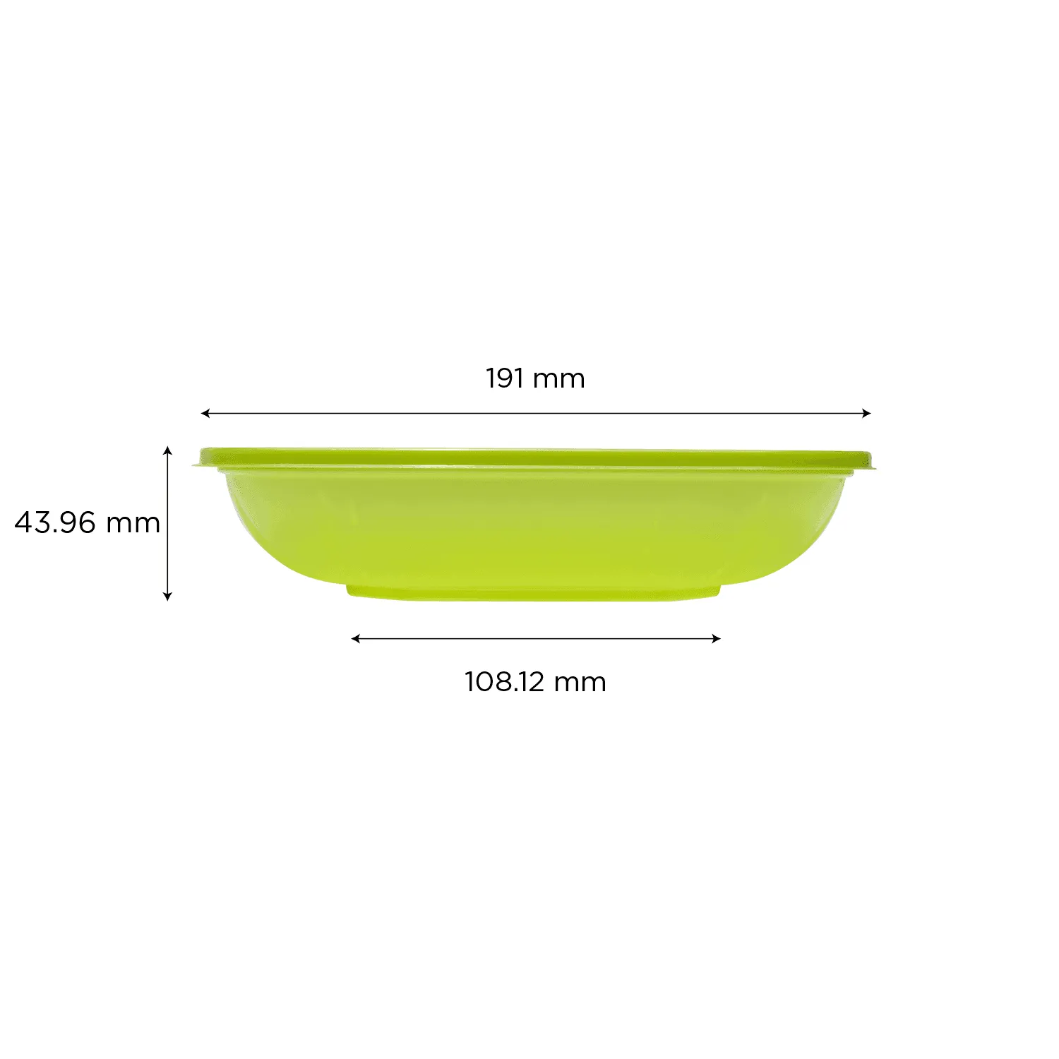 [300 ct] 24 oz Square Disposable Salad Bowl Lids | PET | Green