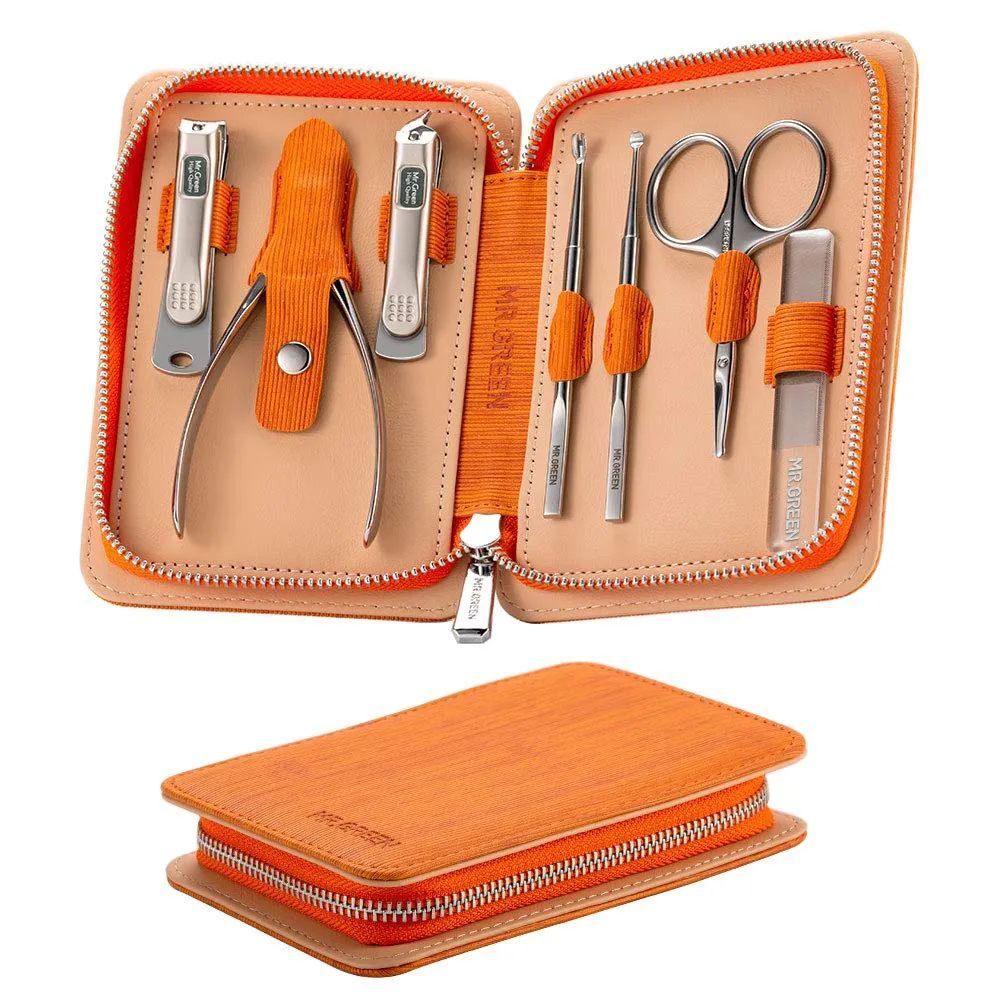 7Pcs Manicure Set, Pedicure Sets, Nail Clipper sets，Stainless Steel Professional Nail Cutter with Travel Case