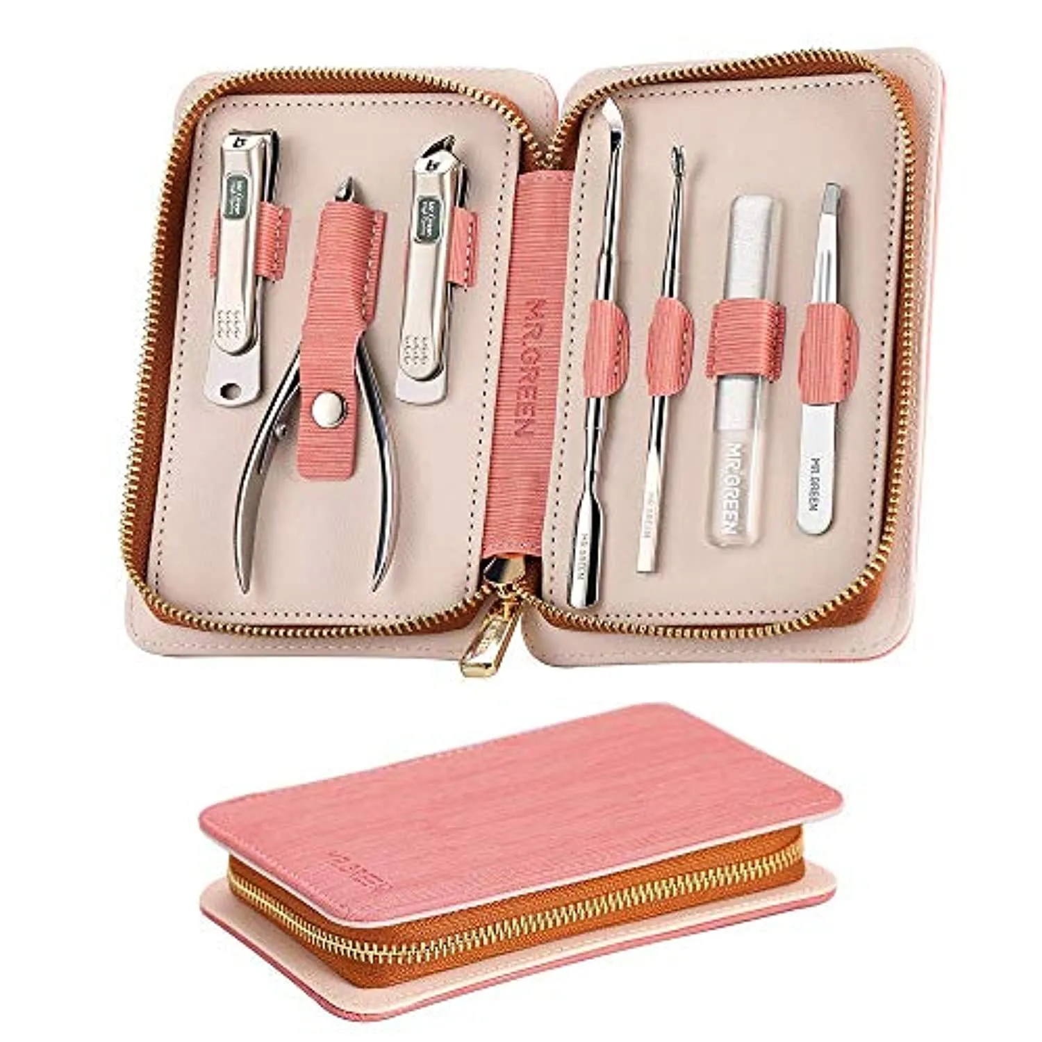 7Pcs Manicure Set, Pedicure Sets, Nail Clipper sets，Stainless Steel Professional Nail Cutter with Travel Case
