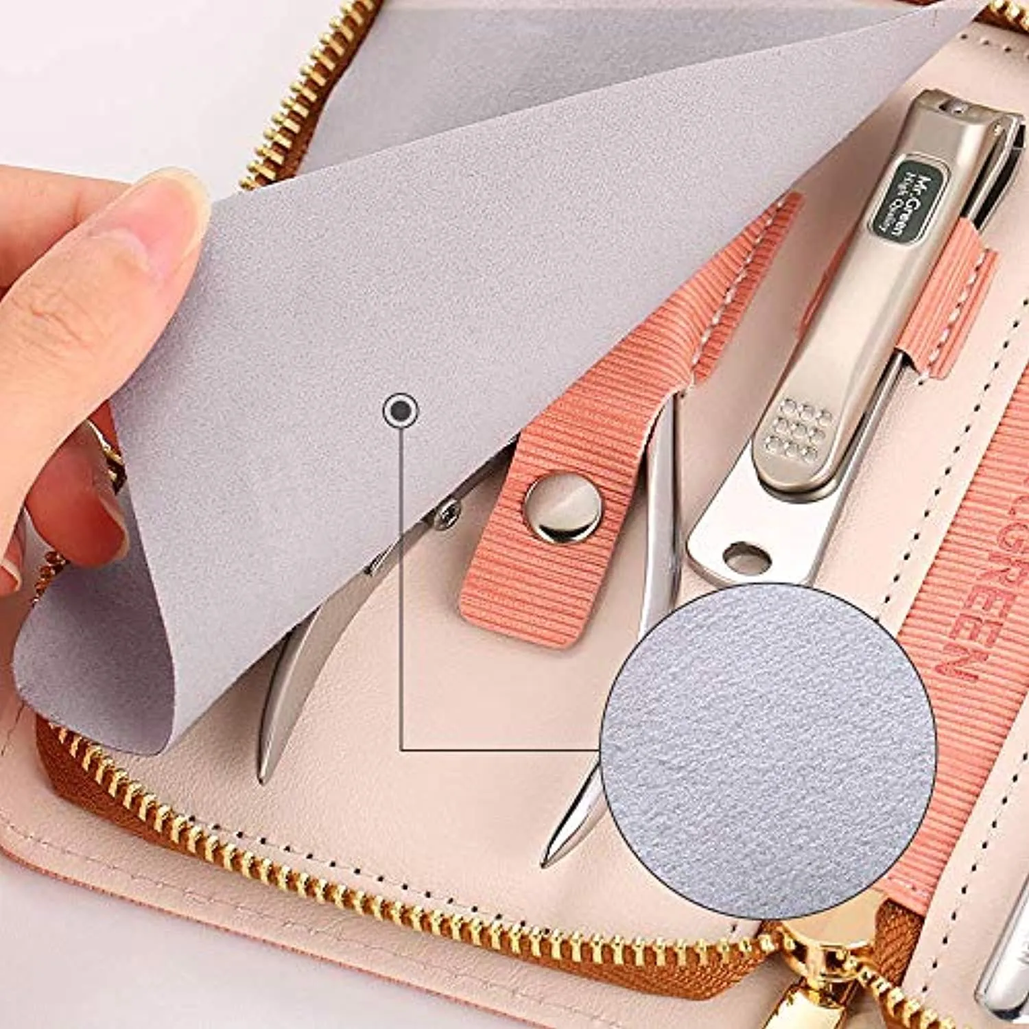 7Pcs Manicure Set, Pedicure Sets, Nail Clipper sets，Stainless Steel Professional Nail Cutter with Travel Case