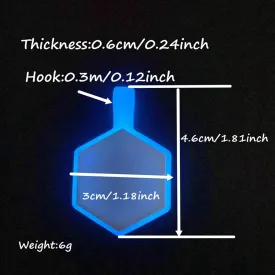 8 Pack Original Silent Hexagon Shape 4 colors glow in The dark Silicone Pet Tag,Modifiable ID Dog Tags,with Double Blank Sides to Engrave,4 Lovely Colors in One Set