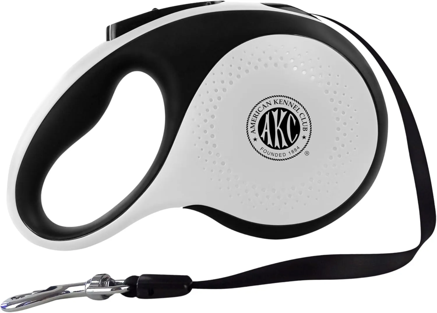 AMERICAN KENNEL CLUB Retractable Tangle-Free Dog Leash, 16.4ft, for Dogs up to 66 lbs, Ergonomic Non Slip Grip, One-Handed Braking System