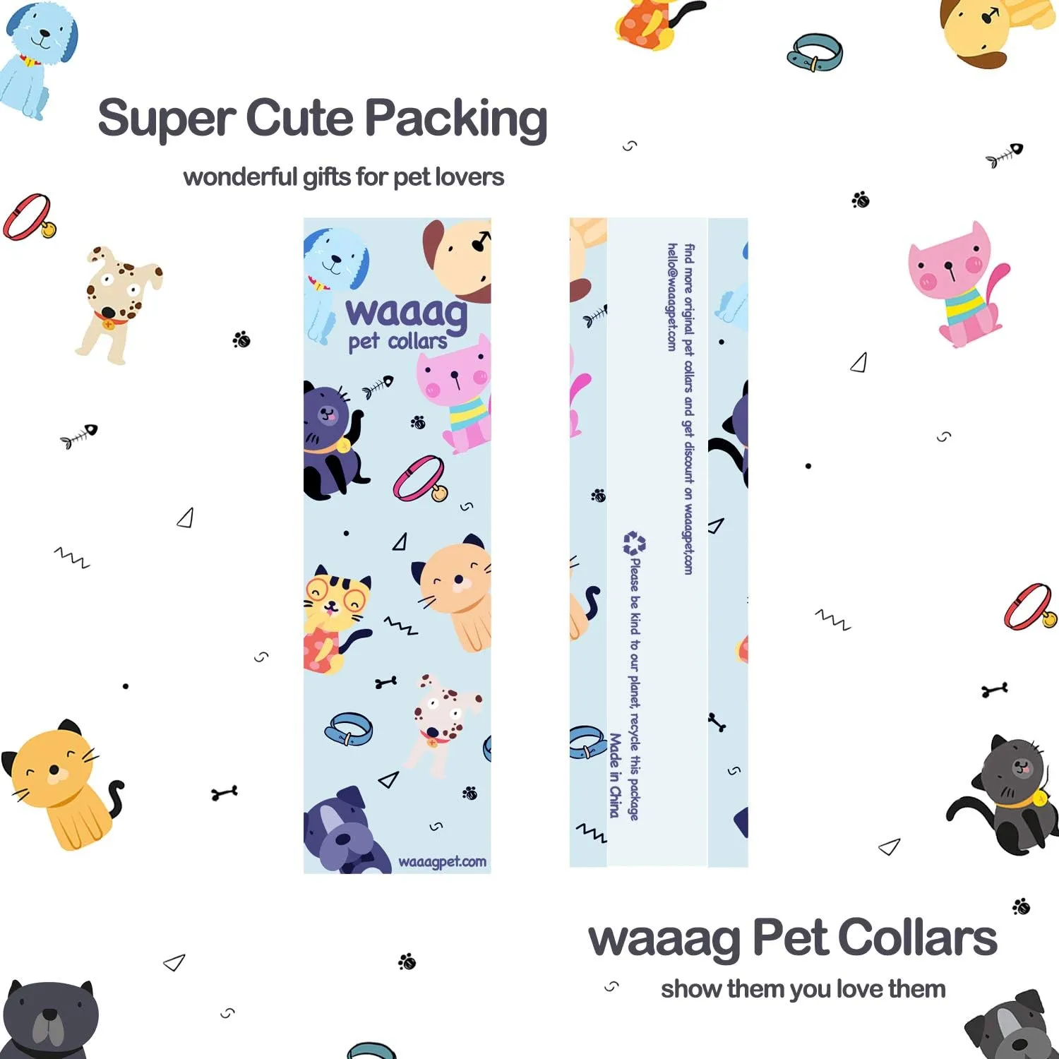 Cat Collars, Gold Moons and Stars Cat Collar, Safety Breakaway Cat Collar, Glow in The Dark (Kitten 6.5"-10" Neck, Black)