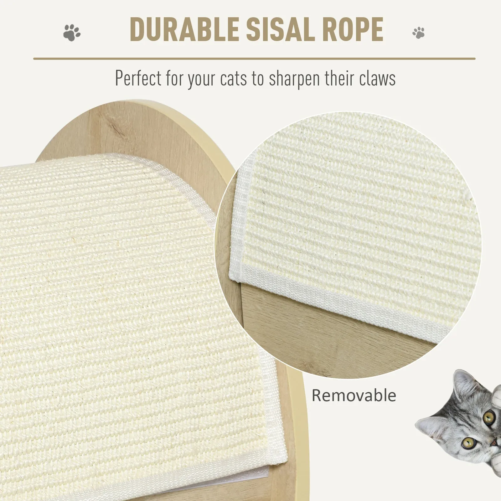 Cat Removable Scratching Pad Hideout House