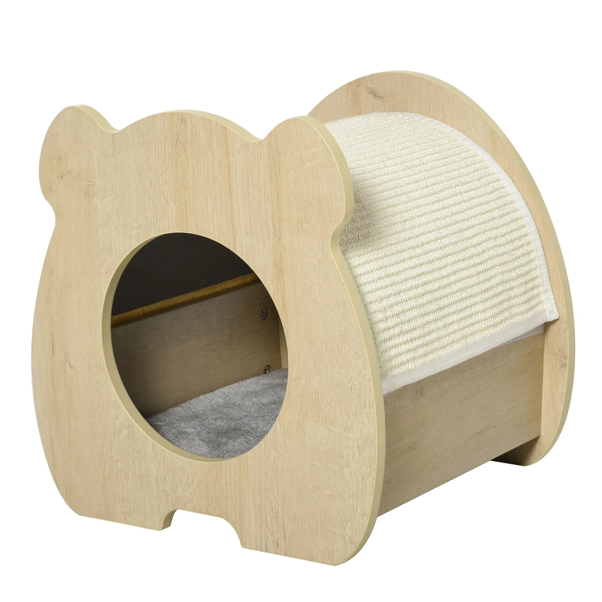 Cat Removable Scratching Pad Hideout House