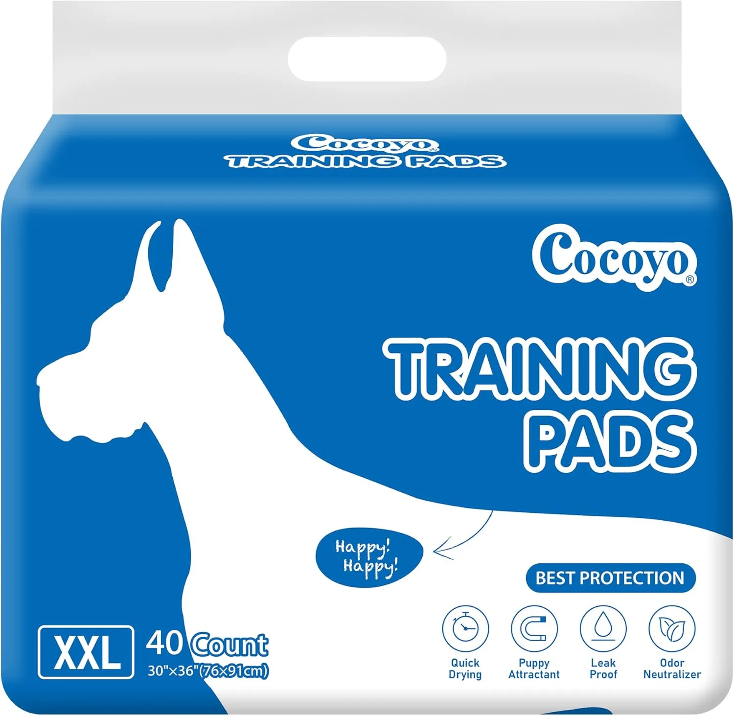 COCOYO Training Pads, 30"X36", 40 Count, XXL