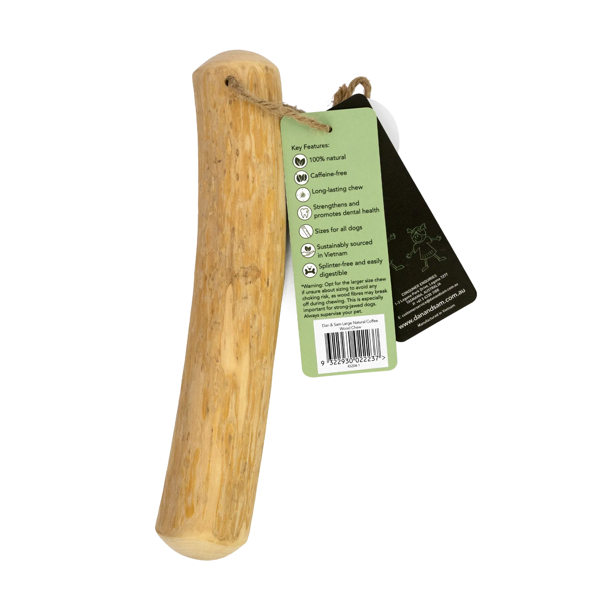 Dan & Sam - Natural Coffee Wood Chew (Large)
