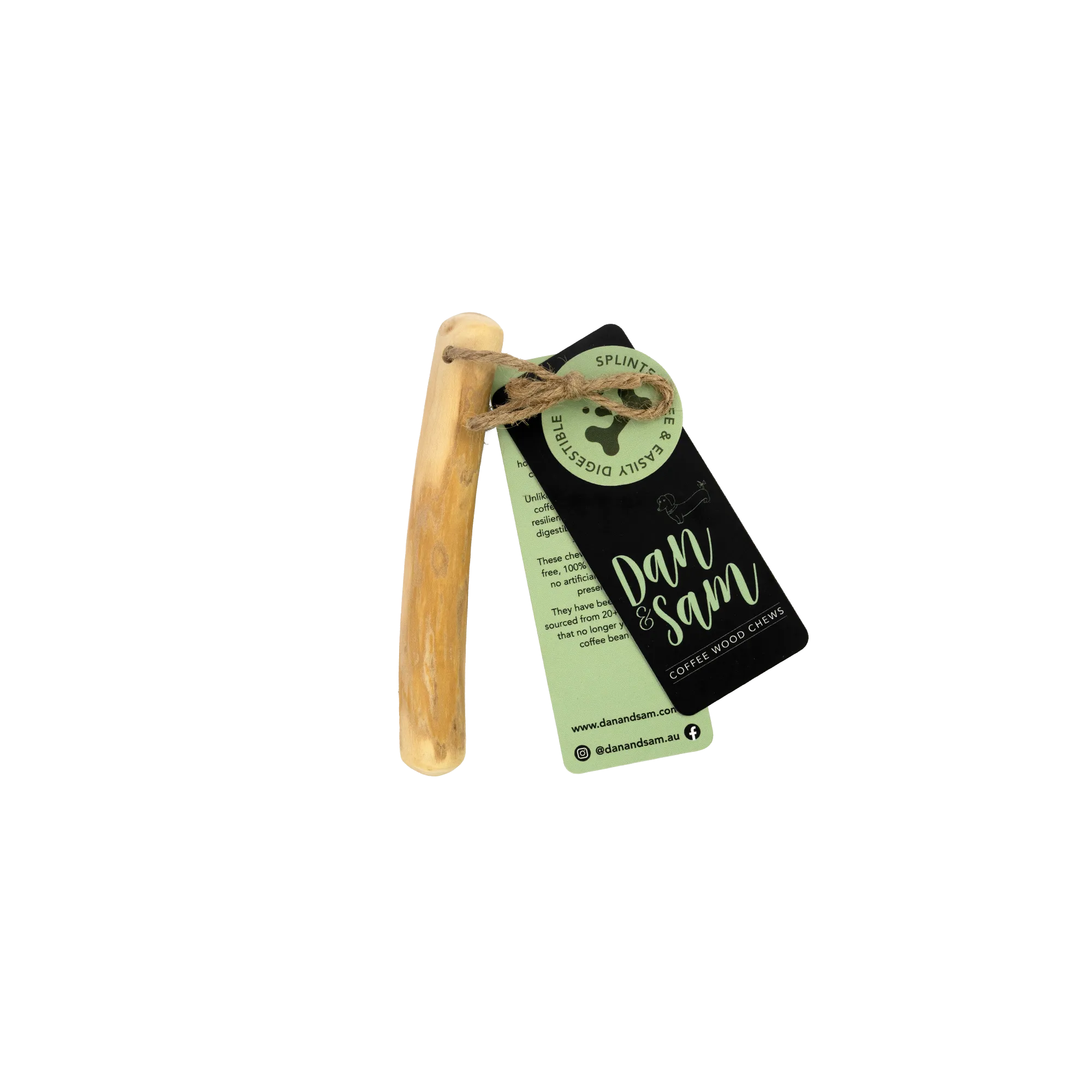 Dan & Sam - Natural Coffee Wood Chew (X-Small)