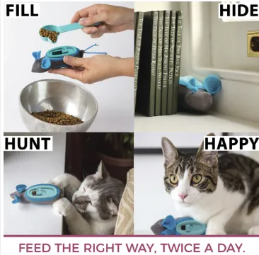 Doc & Phoebe Indoor Hunting Cat Feeder: Interactive Feeding System to Stimulate Your Cat's Natural Instincts