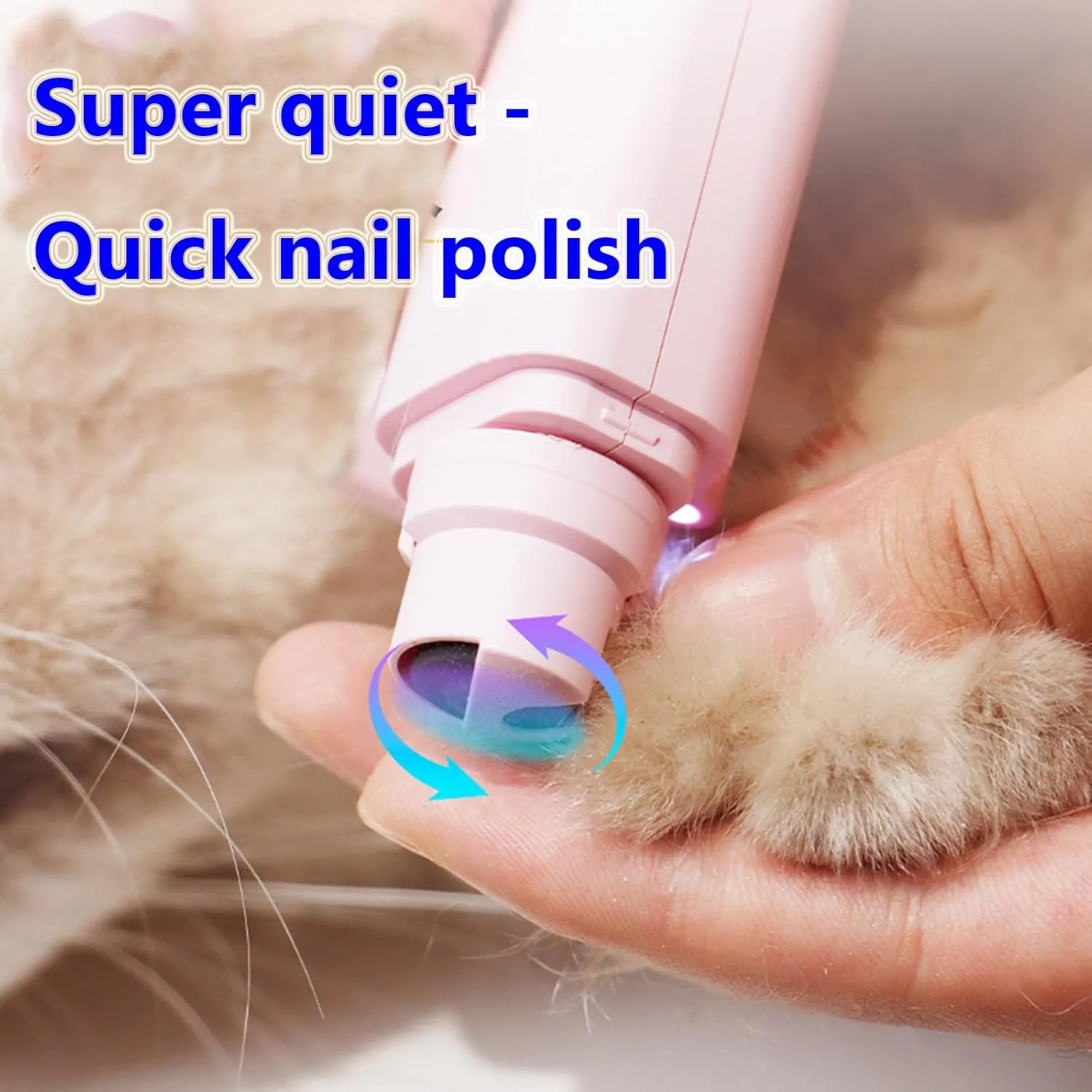 Dog Nail Grinder & Nail Clippers 2-in-1 Upgrade, Professional Electric Rechargeable Pet Nail Trimmer Painless Claw Grooming and Smooth, for Small, Medium, Large Dogs & Cats (White, Electric)