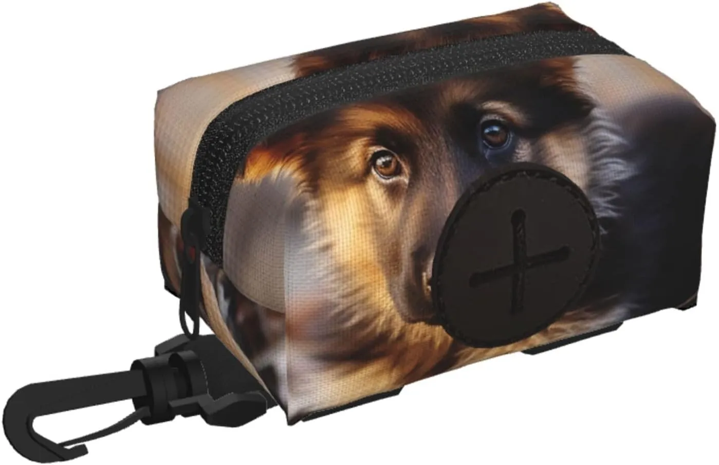Dog Poop Bag Holder For Leash, Lightweight Dispenser For Pet Waste Bags German Shepherd Puppy Puppy Potty Carrier Small Doggy Zipper Pouch With Carabiner Clip