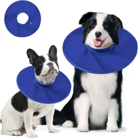 Dog Recovery Collar,Dog Soft Cone Collar Alternative After Surgery,Adjustable,Breathable E Collar for Large/Medium/Small Dogs Cats Blue M