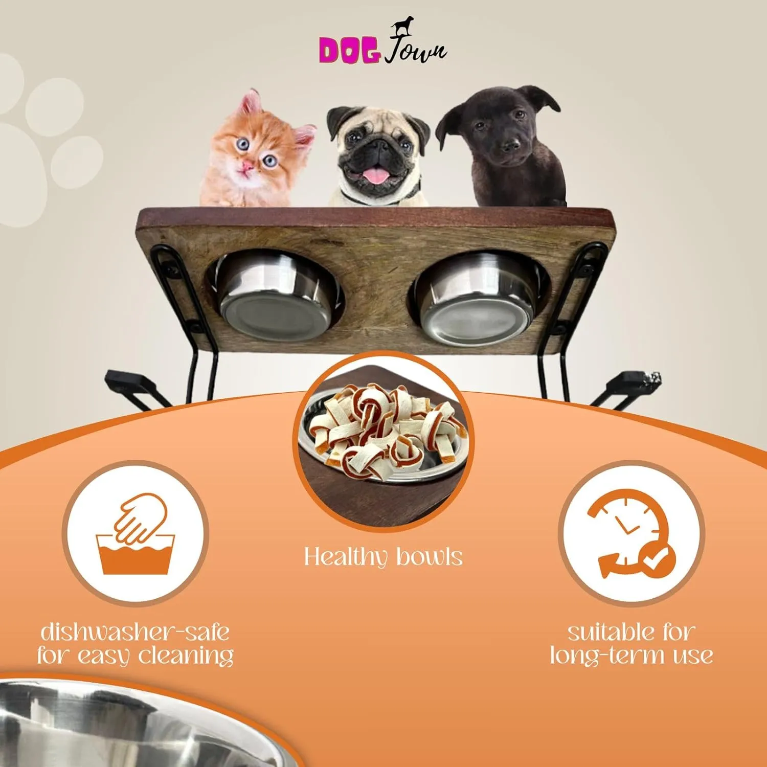 Elevated Pet Bowl Set  Pack of 2 Bowl (250ml Each)