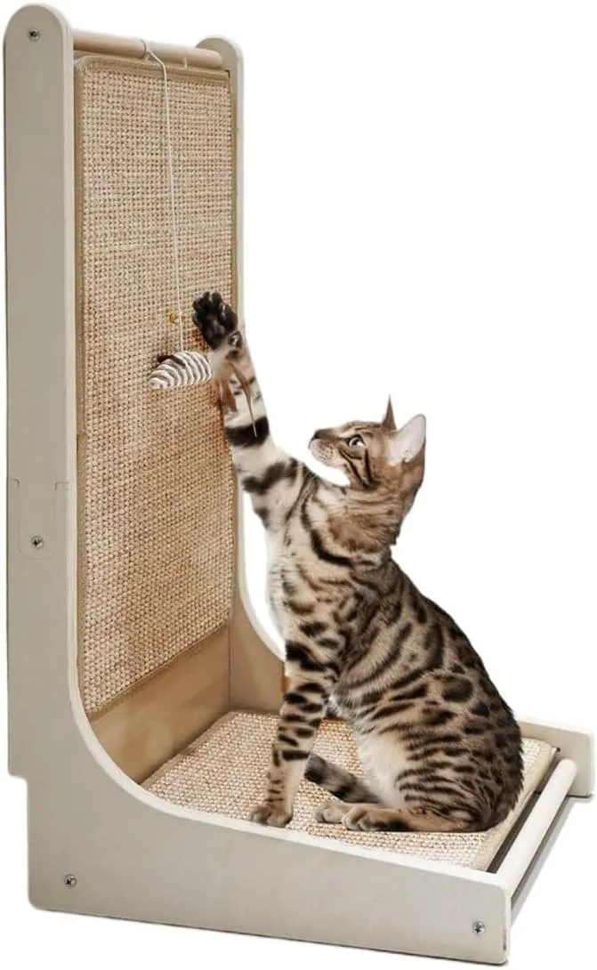 Exquisite L-Shaped Sisal Cat Scratch Pad with Catnip, Artificial Pet Scratch Board, Suitable for Indoor Pets Suitable for Indoor Pets(L Shape Scratcher)