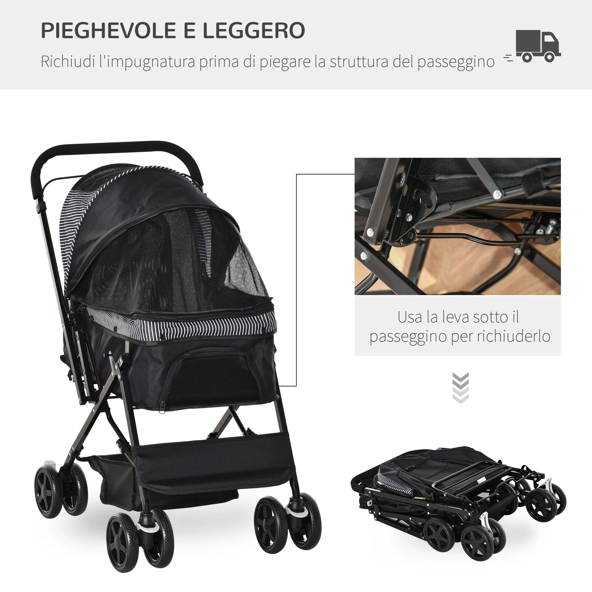 Folding Stroller for Small-Sized Dogs | PAWHUT