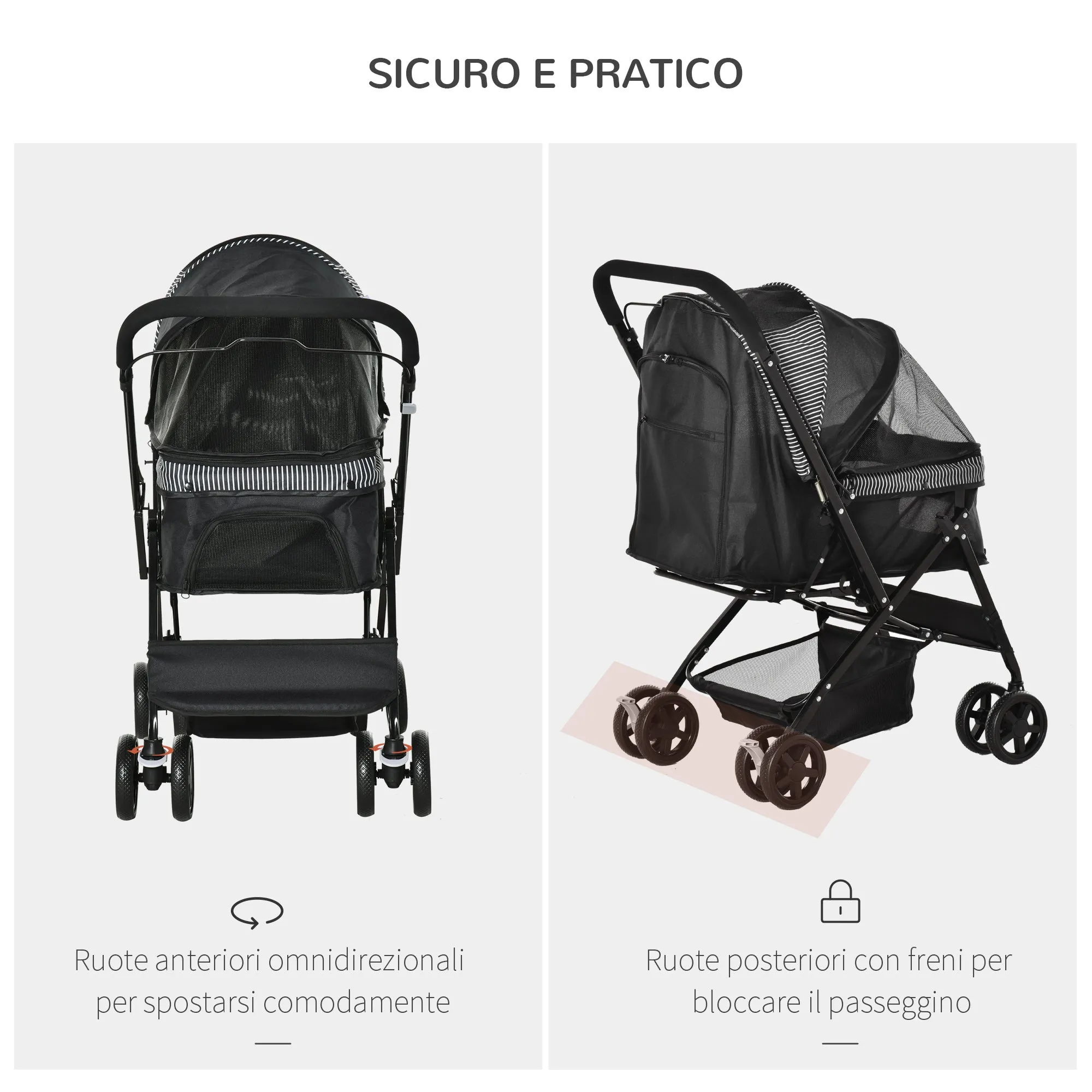 Folding Stroller for Small-Sized Dogs | PAWHUT
