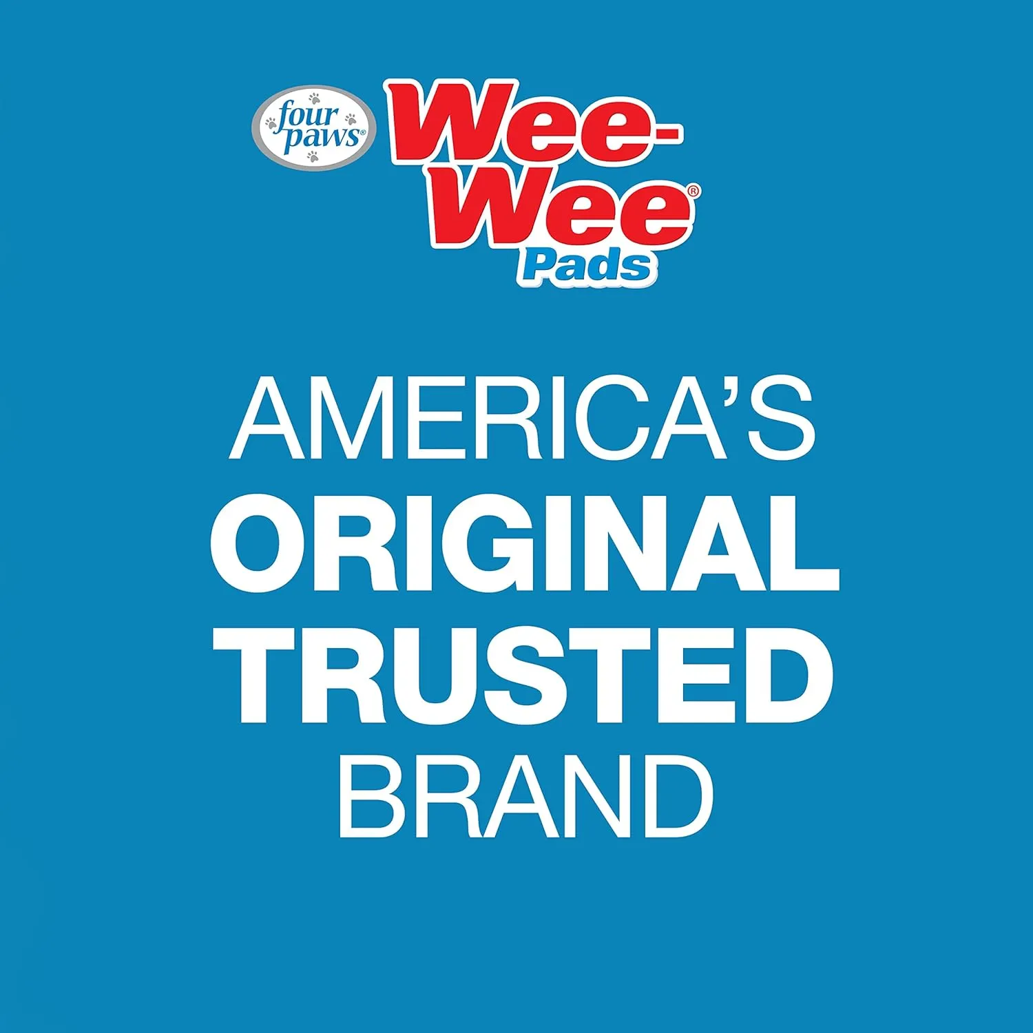 Four Paws Wee-Wee Super Absorbent Unscented Pee Pads for Dogs & Puppies with Insta-Rise Border, Leak-Proof Dog Housebreaking Potty Training Floor Protection, 24" x 24", 40 Count
