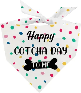 Gotcha Day Dog Bandana Happy Gotcha Day to Me, Adoption Day Dog Bandanas, Pet Scarf Bibs Photo Prop for Dog Birthday, Adoption Gifts for Dog Lovers Puppy Owner Dog Mom