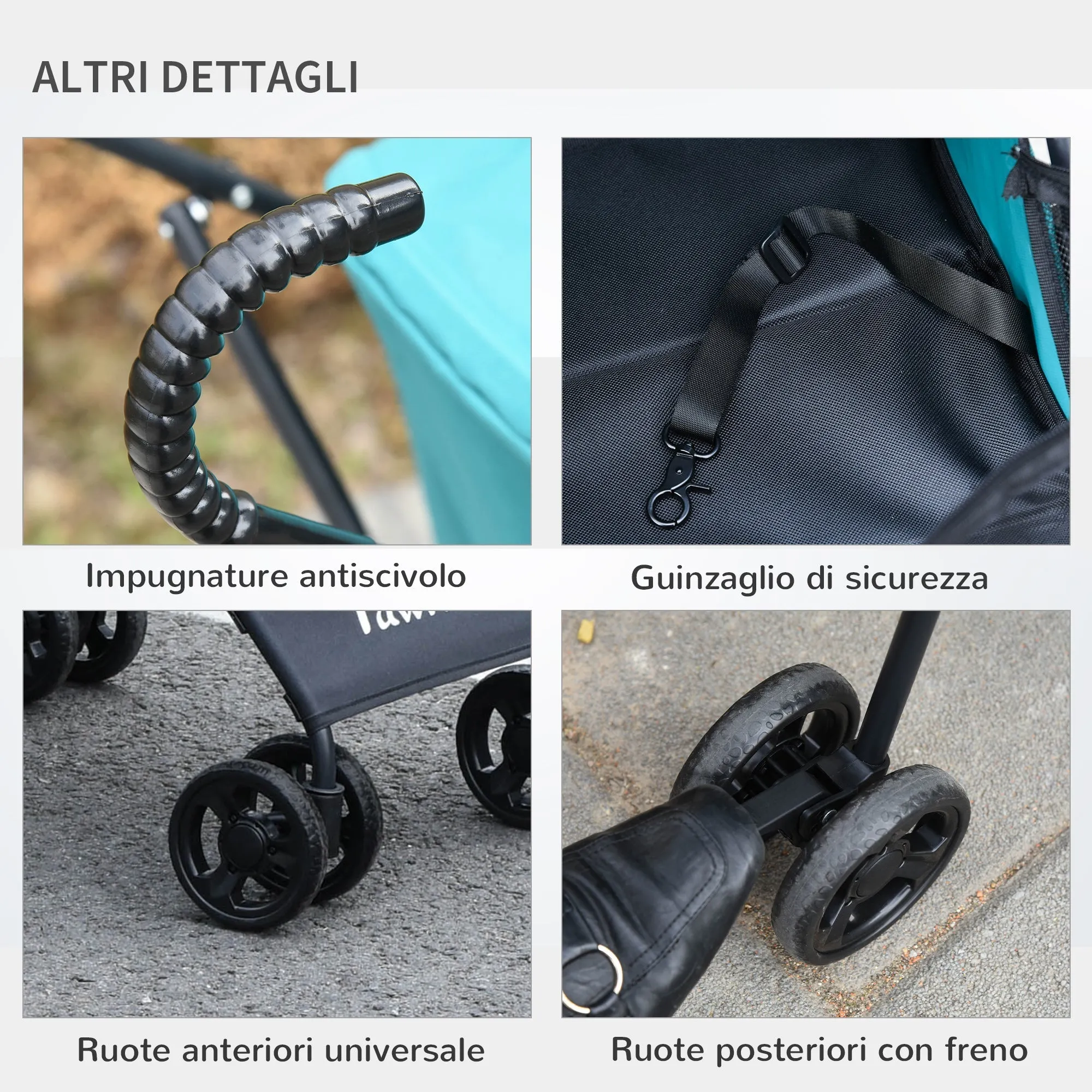 Green Folding Dog Stroller | PAWHUT