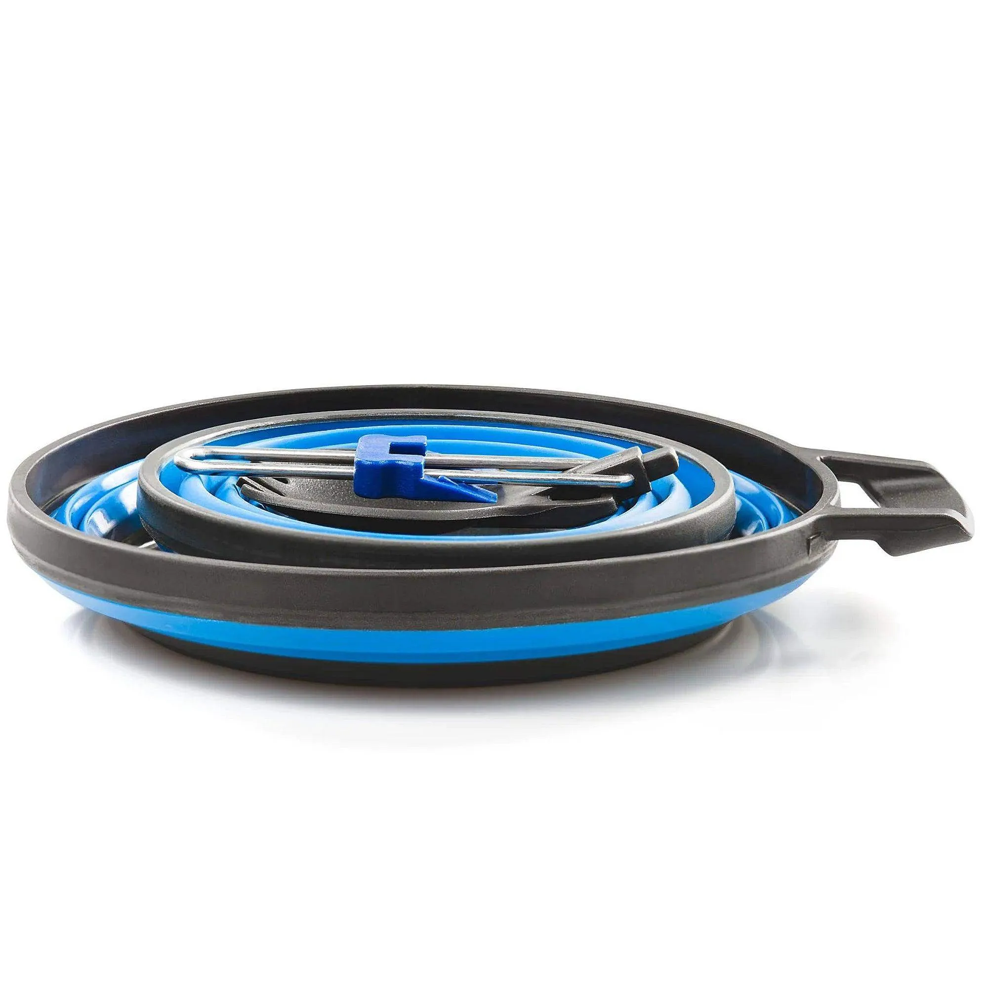 GSI Outdoors Escape 1 Person Table w/ Blue Collapsible Bowl   Cup   Spork