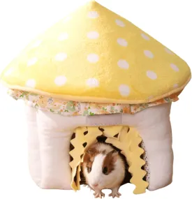 Guinea Pig Hideout, Mushroom Shaped Guinea Pig Tunnel, Small Animal Cage Accessories for Bunny, Hamster, Chinchilla, Ferret, Rabbit and Other Small Pets (Medium)