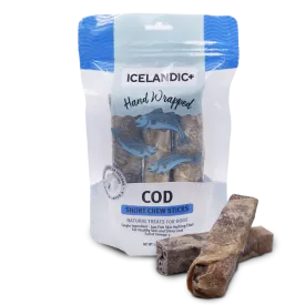 Icelandic  Hand Wrapped Cod Skin Chew Stick Dog Treat