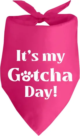 It's My Gotcha Day Dog Bandana Adoption Day Dog Bandana for Dogs Adoption Day Gifts for Dog Lover Puppy Bandanas for Small Medium Cat Dogs