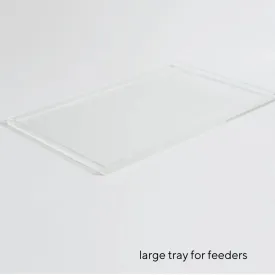 Large Clear Overflow Feeder Tray