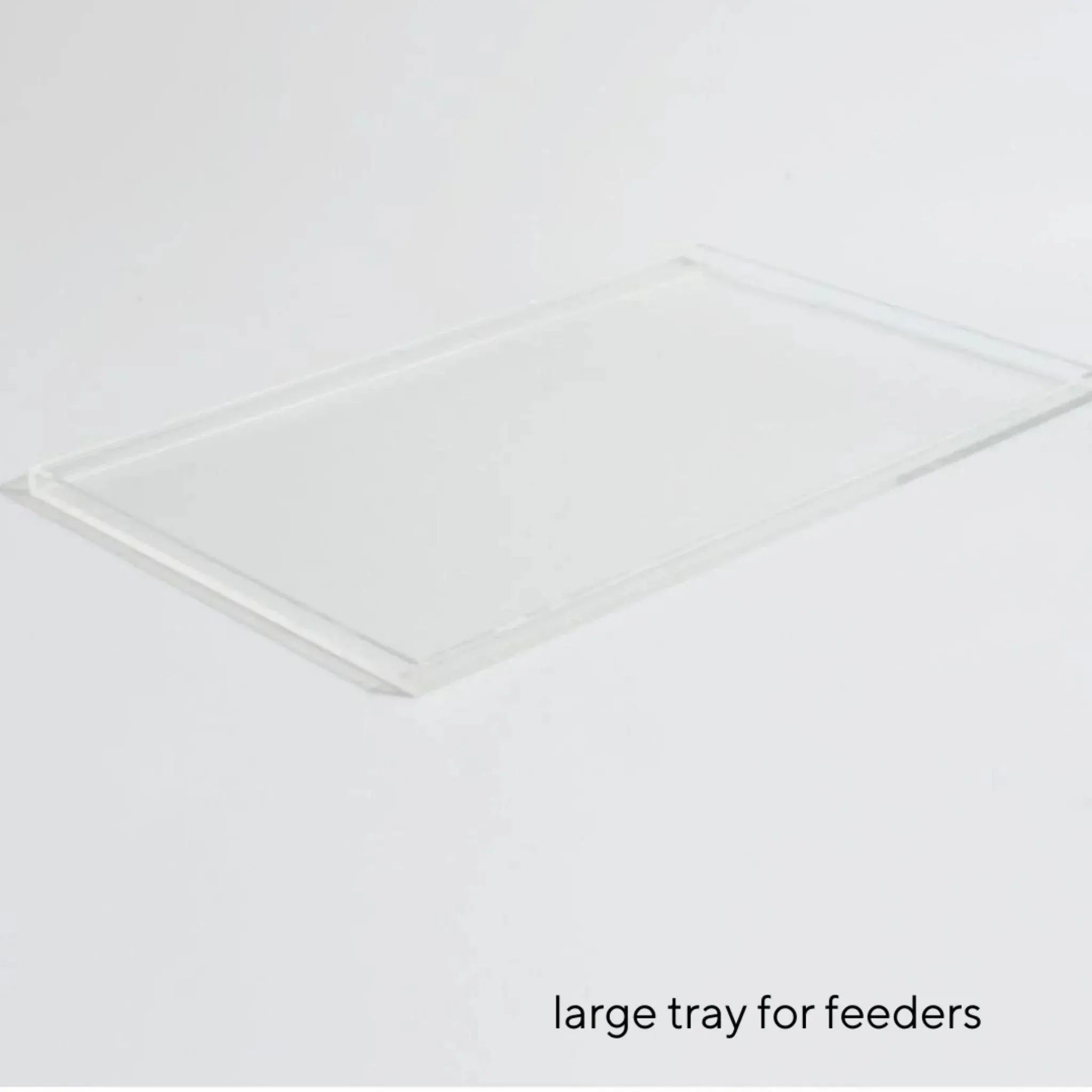 Large Clear Overflow Feeder Tray