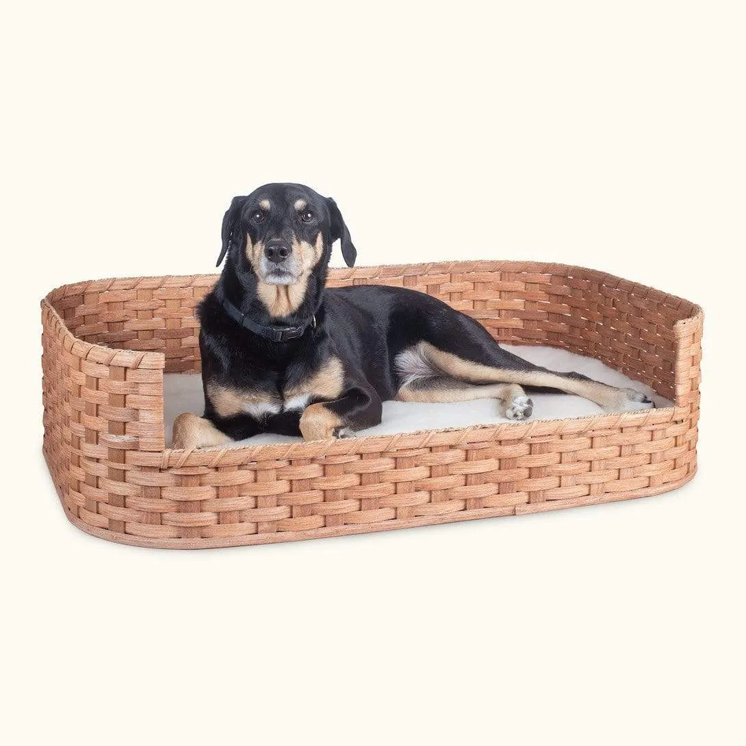 Large Wicker Dog Bed | Amish Woven Pet Bed Basket
