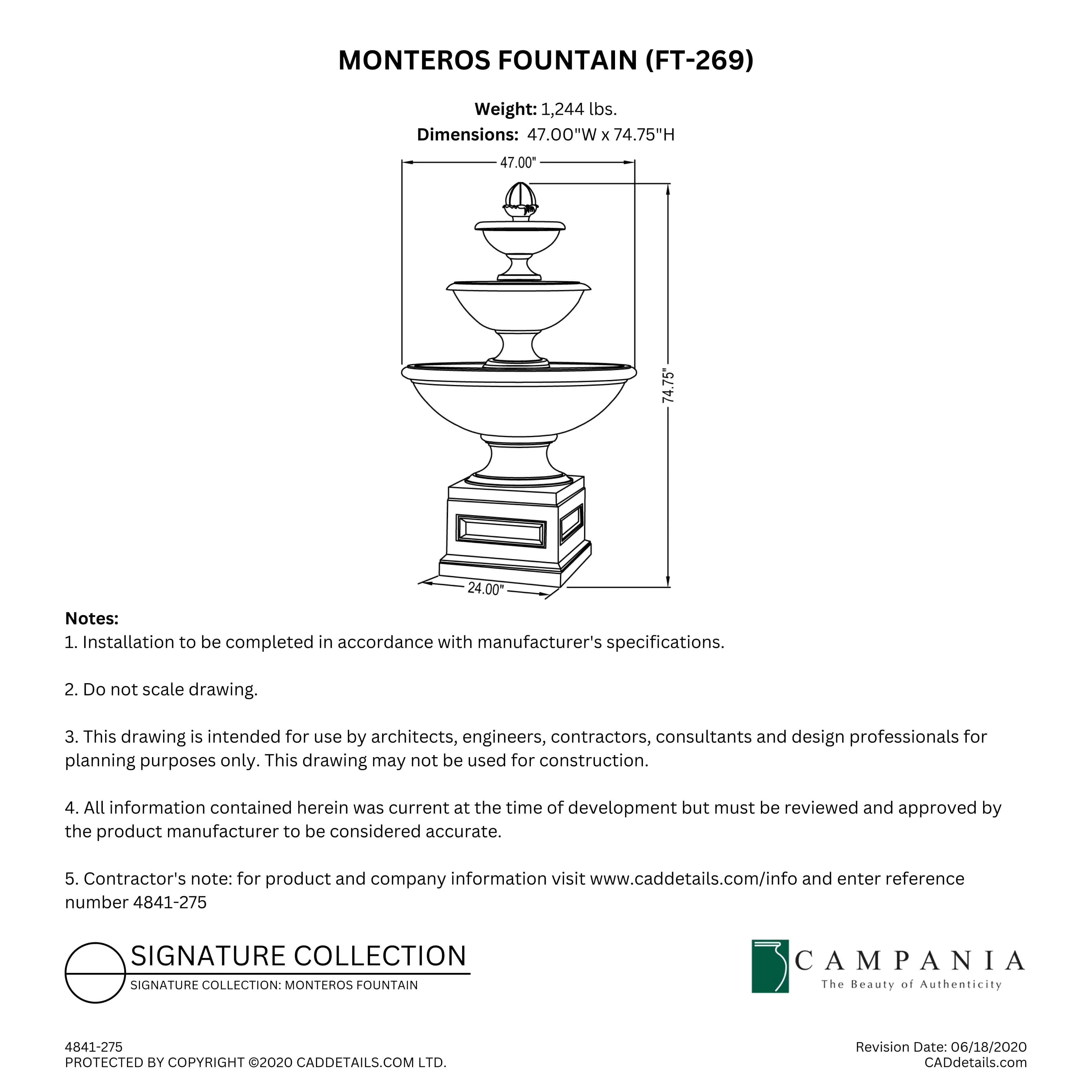 Monteros Fountain Campania International