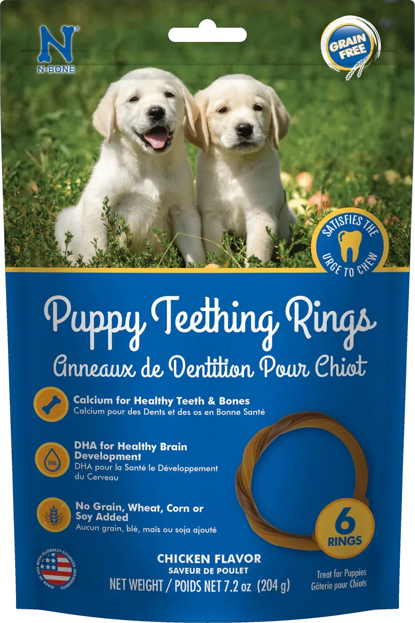 N-Bone® Puppy Teething Rings - 6 Pack