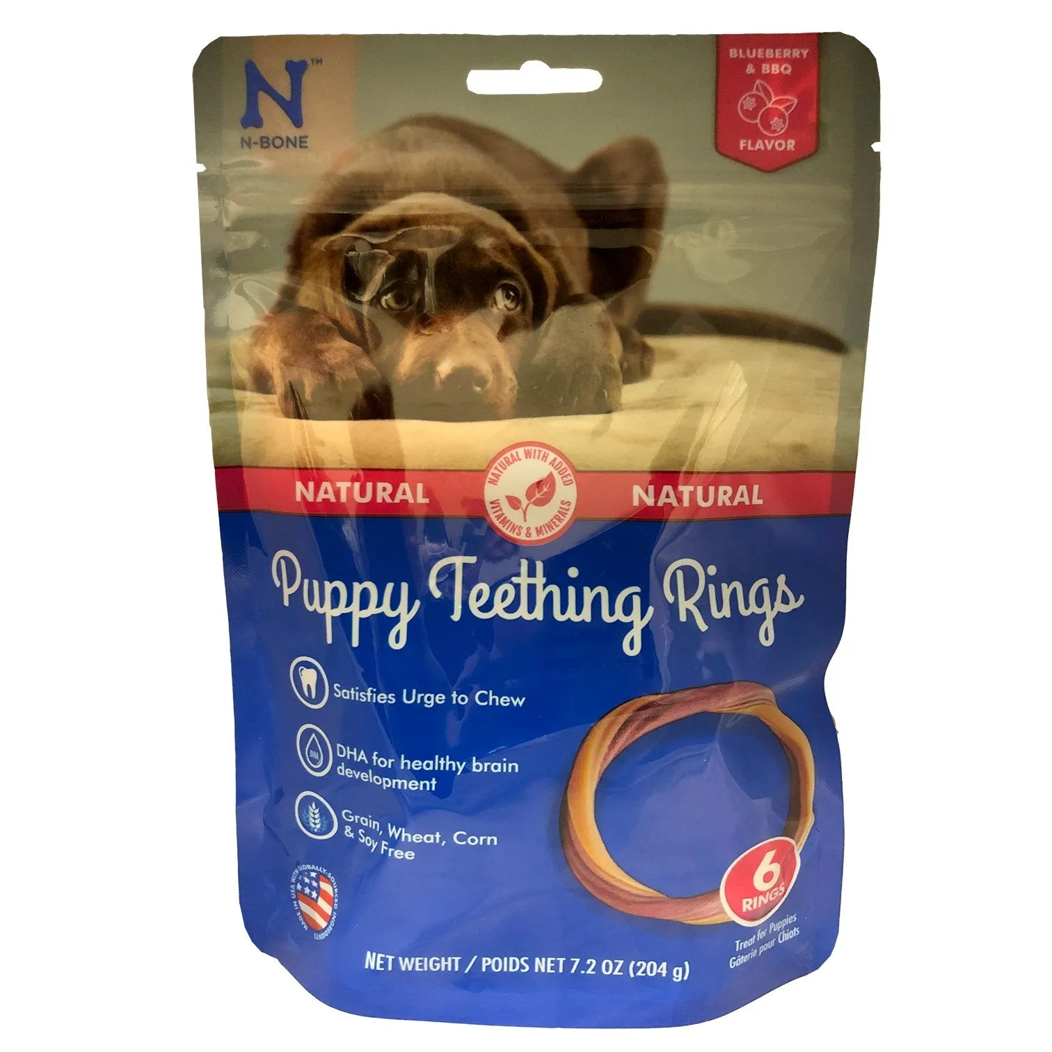 N-Bone® Puppy Teething Rings - 6 Pack