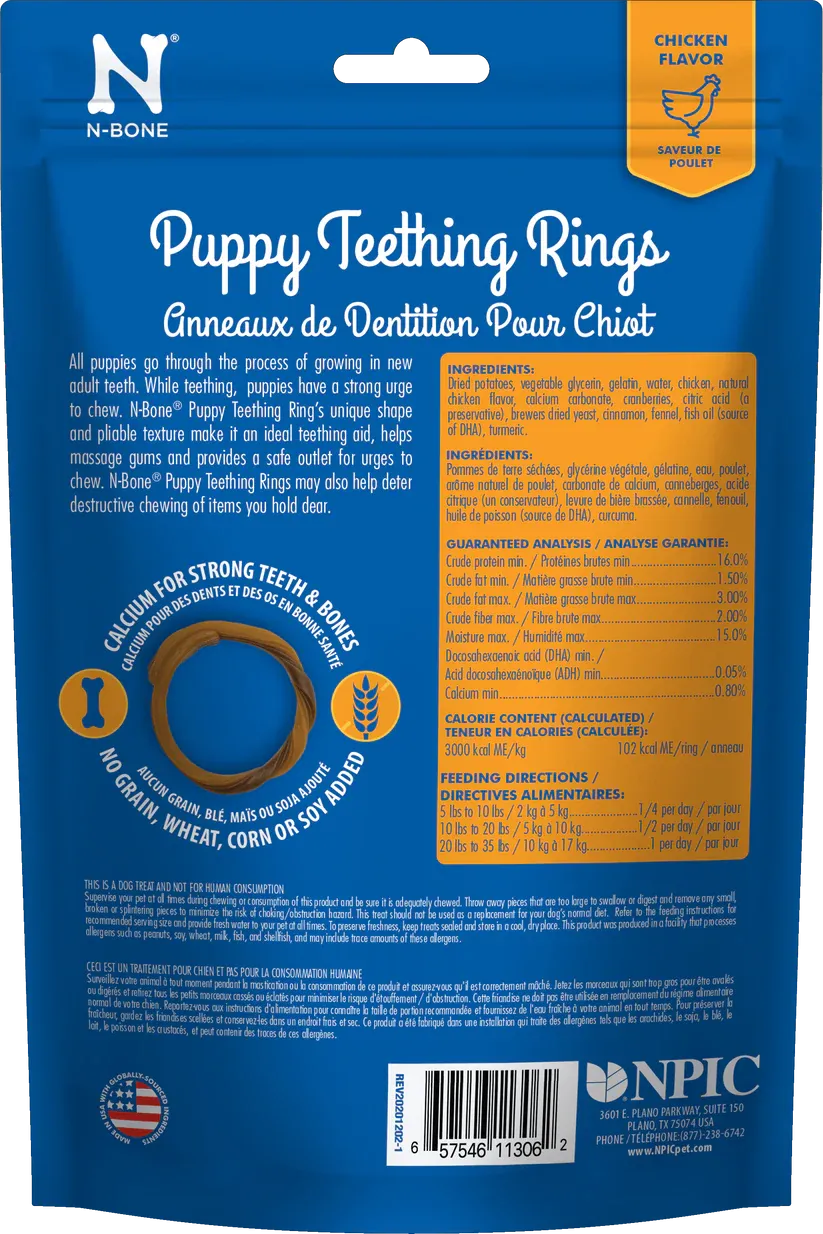N-Bone® Puppy Teething Rings - 6 Pack