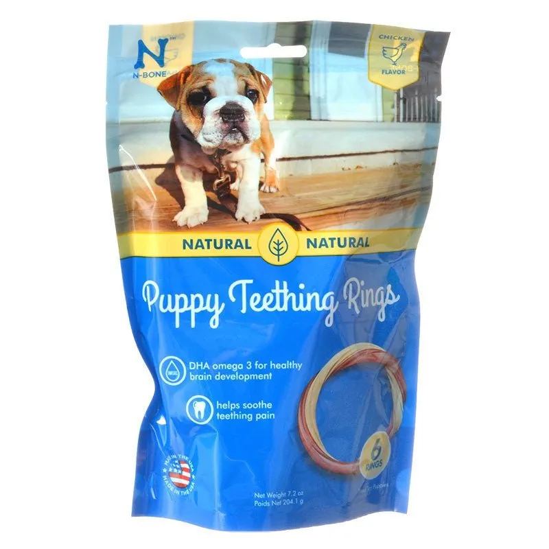 N-Bone® Puppy Teething Rings - 6 Pack