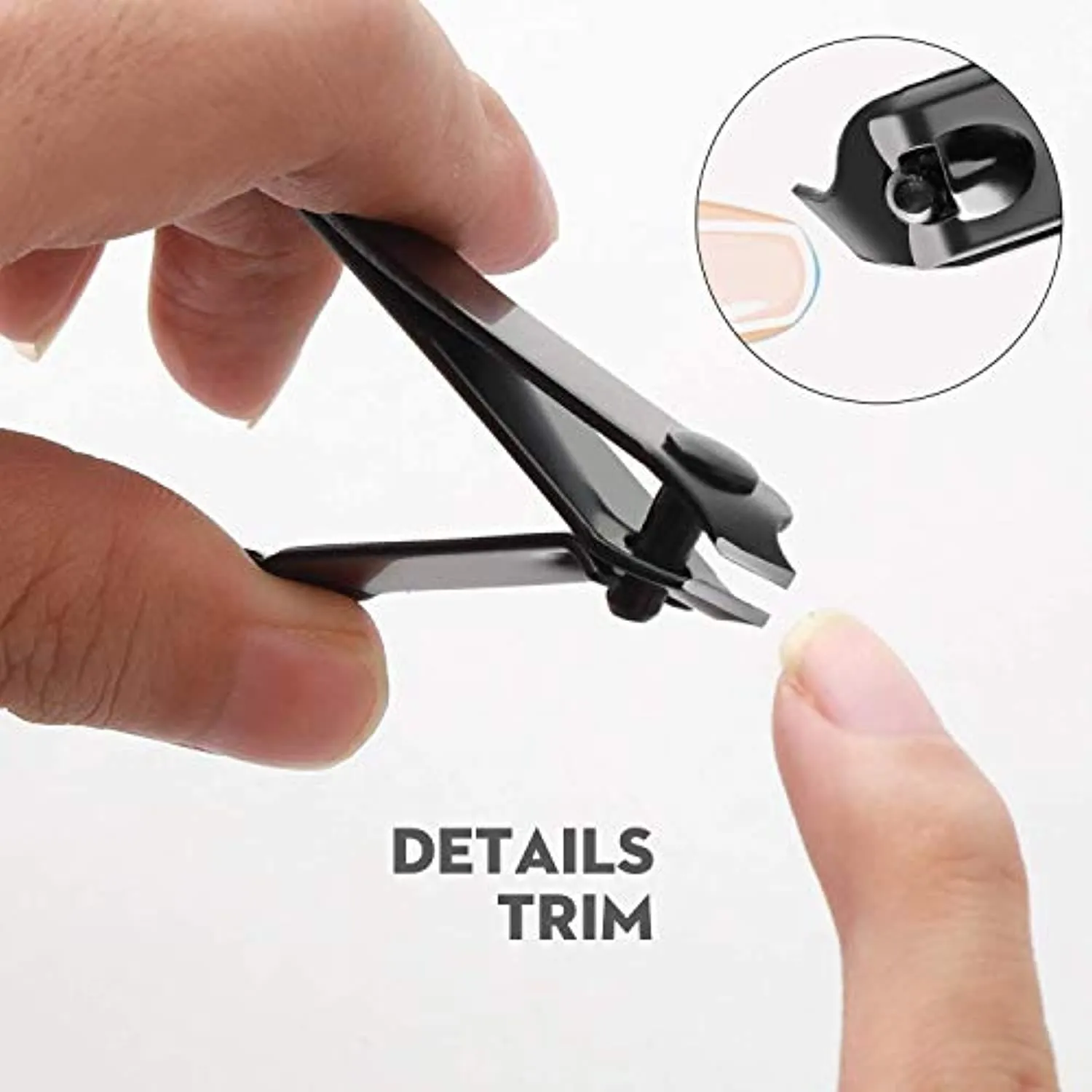 Nail clippers set matte stainless steel 3 pcs fingernail clippers &slant edg Toenail Clipper Cutter Metal Case .The best gift nail clippers for men and women (Black)