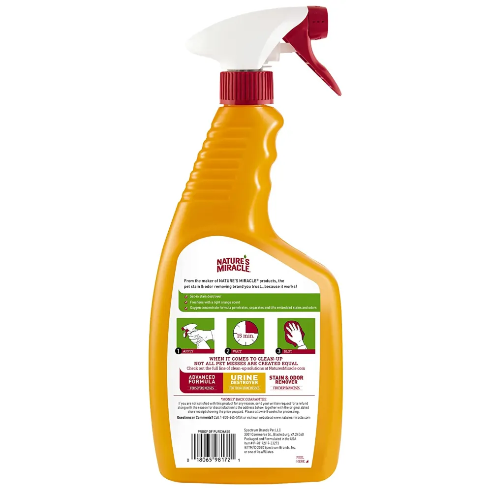 Nature's Miracle Orange Oxy Stain and Odor Remover for Dogs