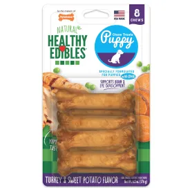 Nylabone Healthy Edibles Puppy Chew Treats Turkey & Sweet Potato - Extra Small/Petite - 8 Count