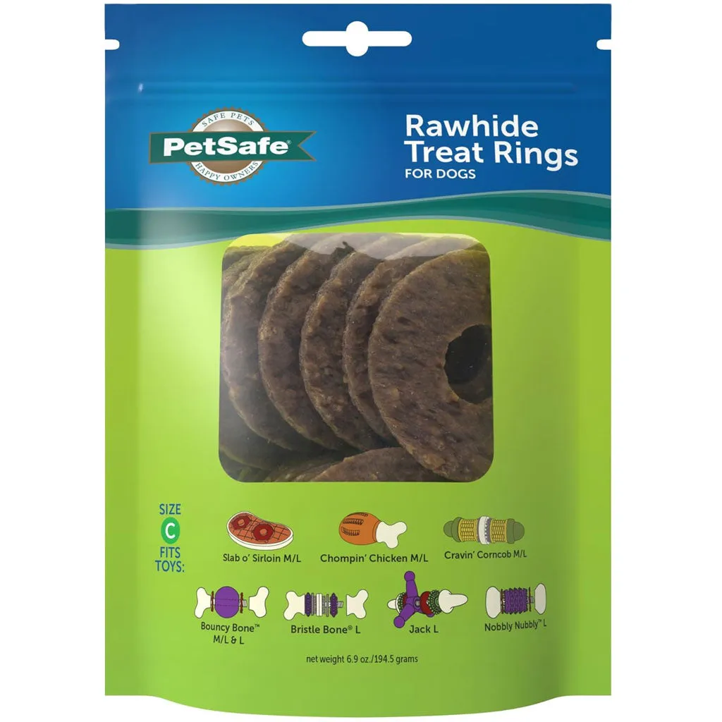Petsafe Busy Buddy Natural Rawhide Rings Dog Treats