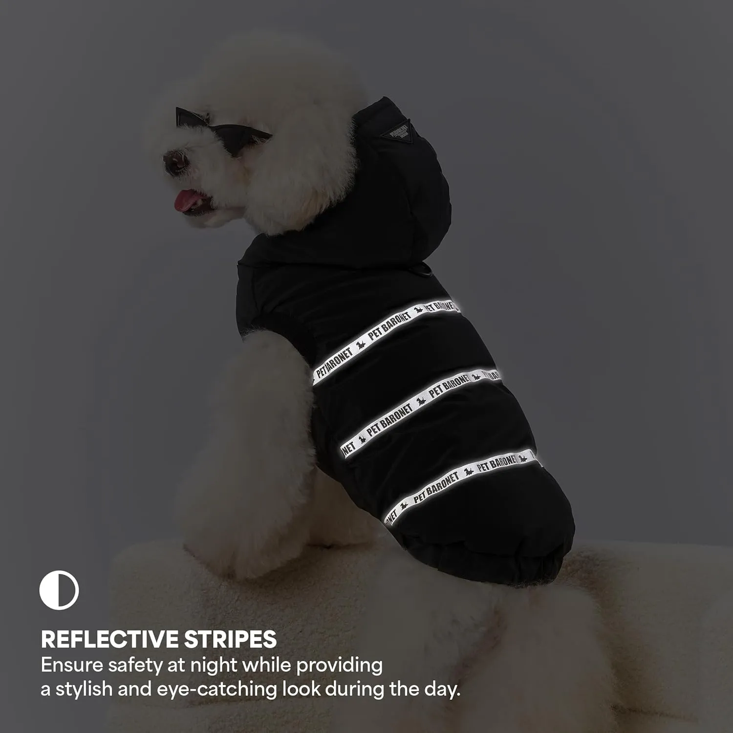 Reflective Warm Dog Coat, Adjustable Jacket With Buckle Turtleneck for Cold Weather, Soft Winter Vest for Small Medium Large Dogs (Large)