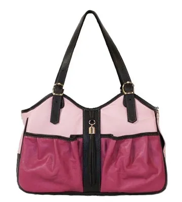 ROSE TRI COLOR W/ TASSEL METRO COUTURE DOG CARRIER