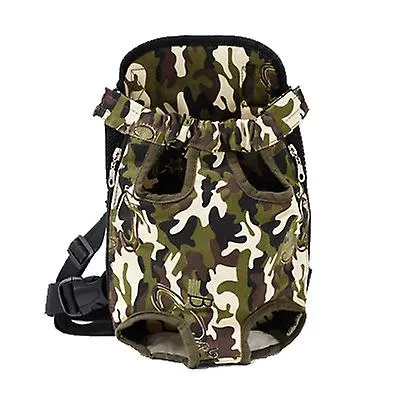 S 28*18cm camouflage green Outdoor portable pet bag, breathable Mesh backpack for cats and dogs AZ19595