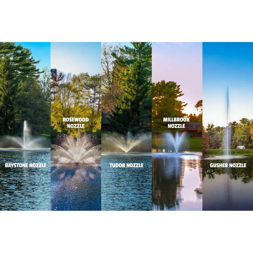 Scott Aerator: 115 Volt | Great Lakes Decorative Water Fountain | 3/4 HP, 1 HP | Features 5 patterns