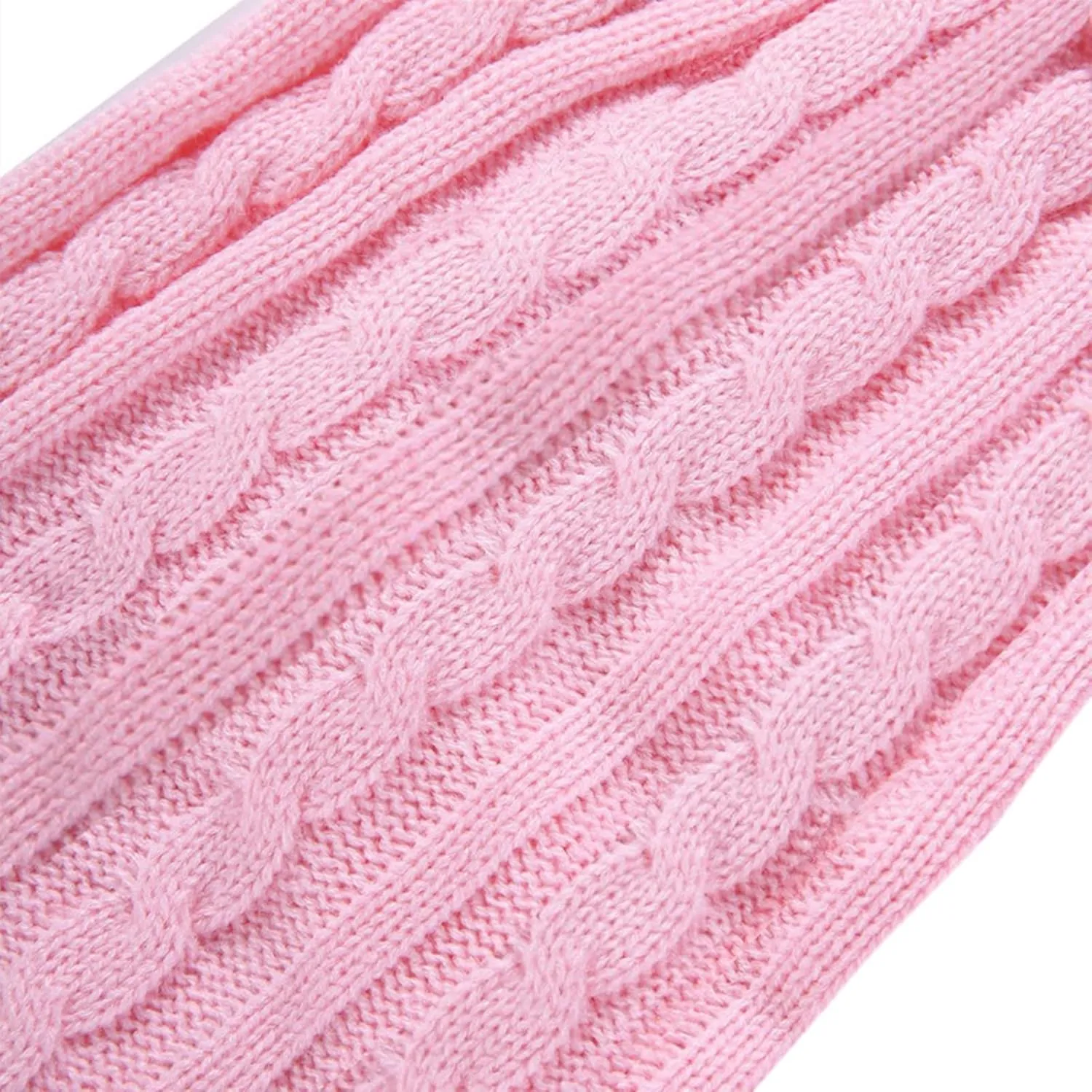 Small Dog Sweaters Knitted Pet Cat Warm Dog Sweatshirt Winter Clothes Kitten Puppy Sweater (Small,Pink)