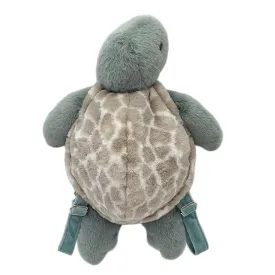 Taylor Turtle Plush Backpack - Sage