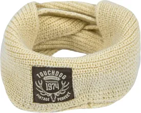 Touchdog Heavy Knitted Winter Dog Scarf, One Size, Beige