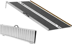 Vevor Portable Wheelchair Ramp 5' 800 lbs Folding Non-Slip Aluminum New