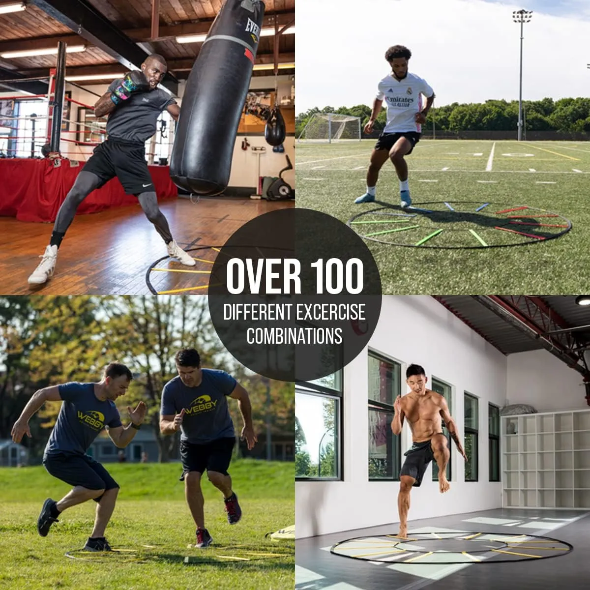 Webby Agility Trainer  Circle Speed and Agility Ladder for High Intensity Reactive Footwork Drills and Skills  A Circular Piece of Reaction Training Equipment That Changes The Way You Move